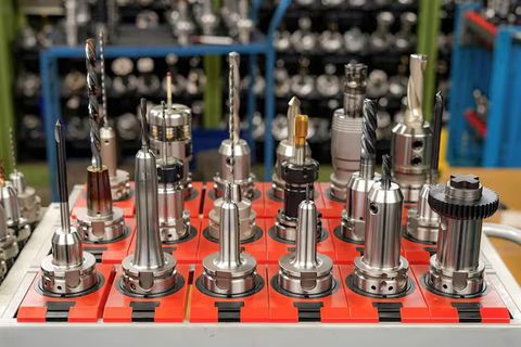 Industrial Spare Parts Overview With Machine Components